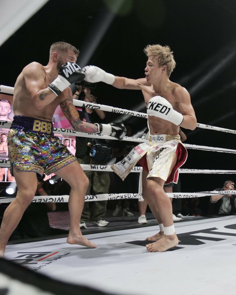 1年ぶりの復帰戦となったベイリー・サグデン戦　©ABEMA