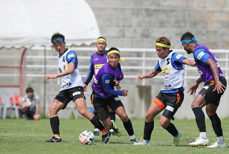 Jクラブは開幕前、何を鍛えている？レノファ山口のキャンプ潜入・前編。(9) ／ photograph by Norio Rokukawa