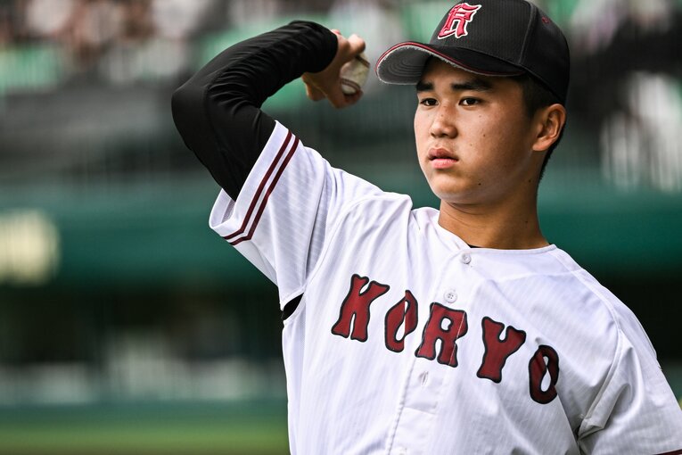 プロ注目の広陵・高尾響（投手）　©Nanae Suzuki
