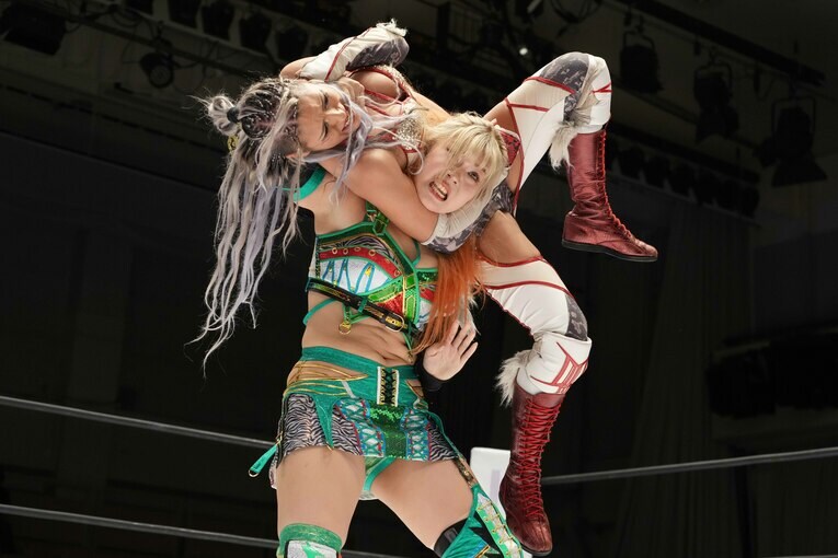 壮麗亜美の挑戦も受けた。2023年10月1日、後楽園ホール　©Essei Hara