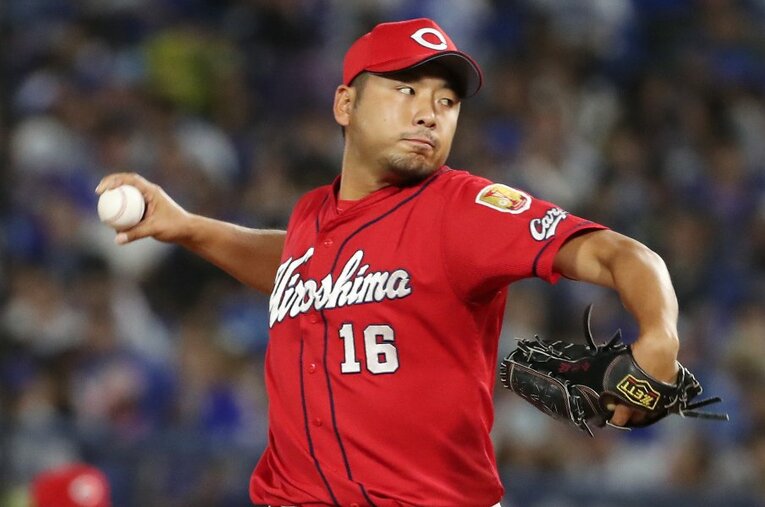 球団新記録の111ホールドを達成した19年7月15日の今村。現役引退までに通算115ホールドを記録した ／ photograph by JIJI PRESS