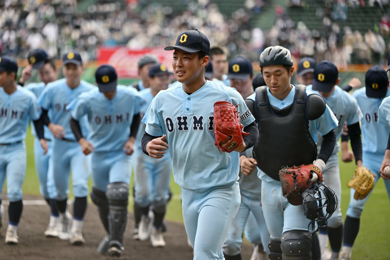 京都国際に代わって出場したセンバツで決勝戦に出場した近江。エース山田陽翔（写真）の力投が話題を集めた　 ©Hideki Sugiyama