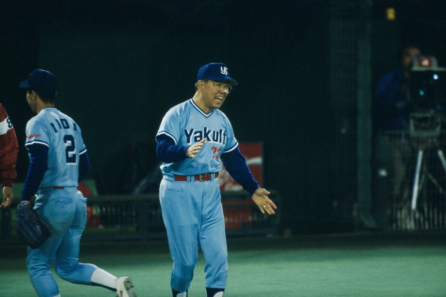 ヤクルト監督時代の野村克也。「データに関しては本当にしつこかった」と伊勢孝夫は回想する ©BUNGEISHUNJU