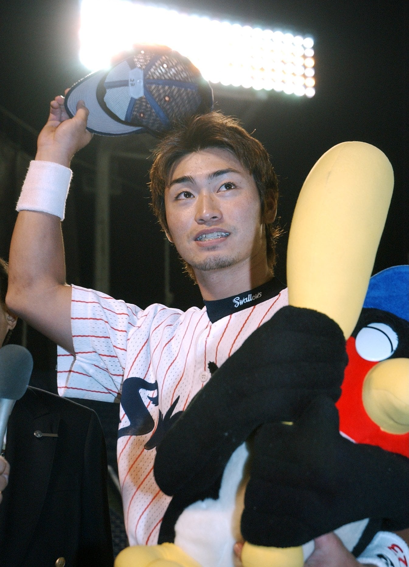 ヤクルト入団2年目の2005年、セ・リーグ初の200安打を達成した青木宣親　©︎JIJI PRESS