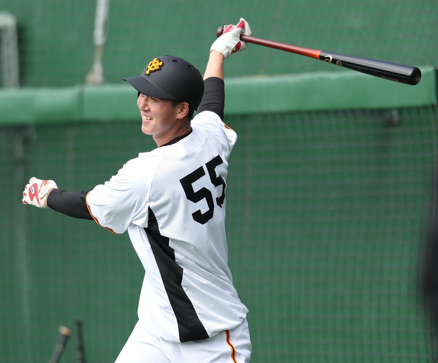 原監督も期待する2年目、20歳の秋広　©︎JIJI PRESS