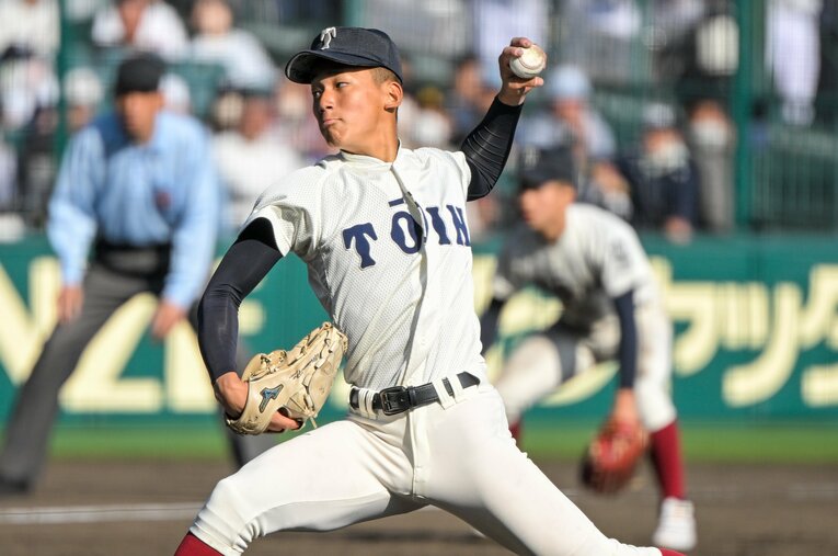 前田悠伍（大阪桐蔭高・180cm77kg）　©Nanae Suzuki