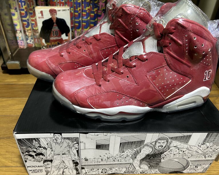 『SLAM DUNK』とコラボした「エアジョーダン6レトロ」（筆者私物）