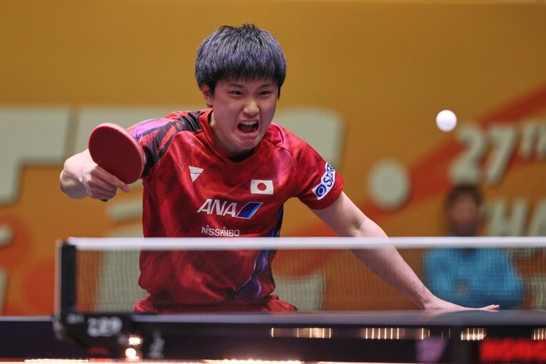 アジア選手権での張本智和　©Getty Images