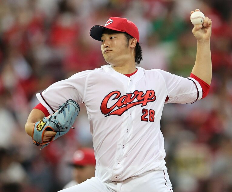 ファーストステージ初戦の先発に指名された床田。今シーズンの防御率はDeNA東に次いでリーグ3位の2.19　©JIJI PRESS