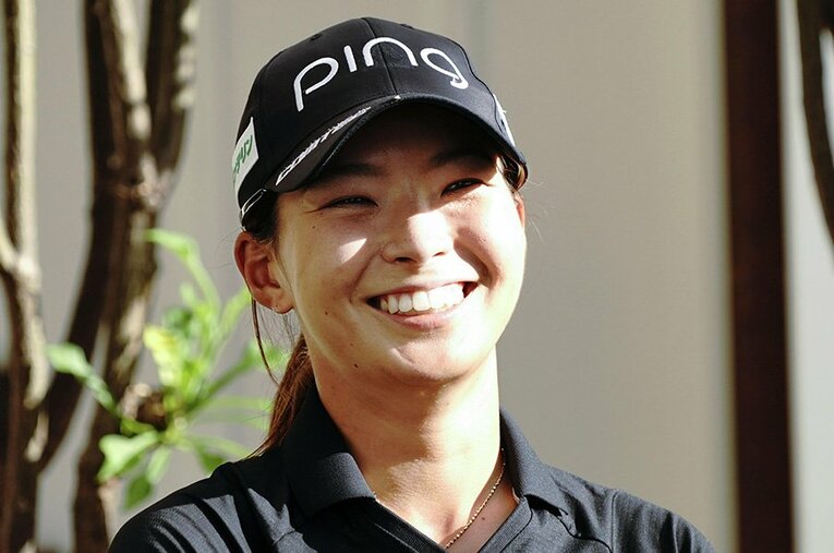 米女子ツアー・ロッテ選手権で優勝争いを繰り広げた渋野日向子。惜しくも2打差の2位に終わったが「やり切った」と笑顔を見せた ／ photograph by KYODO