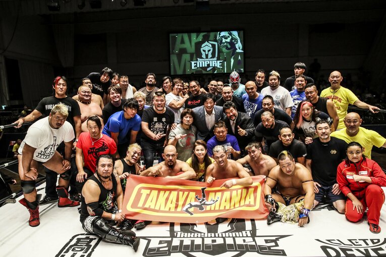 団体の垣根を越えて、多くのプロレスラーが高山の支援大会に参戦した　©TAKAYAMANIA　Susumu Nagao