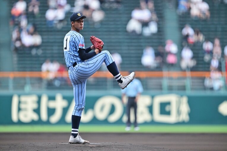 【激闘甲子園の記憶】“1つ頭が抜けた”東海大相模198cmエース藤田琉生とスケールの大きすぎる投球フォーム　©Hideki Sugiyama