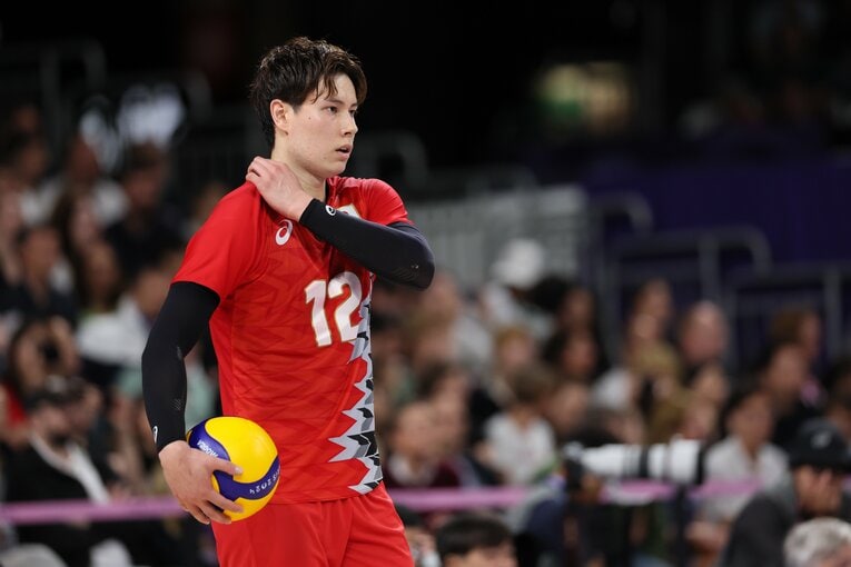 高橋藍（パリ五輪 ドイツ戦）©︎Kaoru Watanabe/JMPA