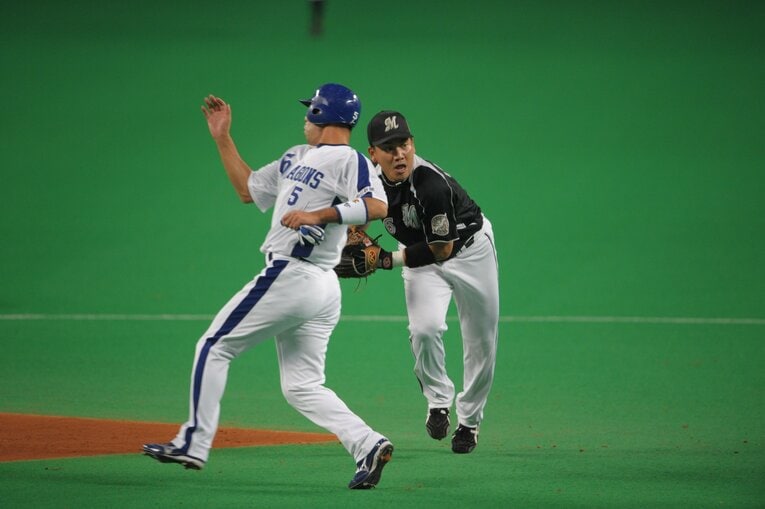 ロッテ時代の井口資仁　©Naoya Sanuki