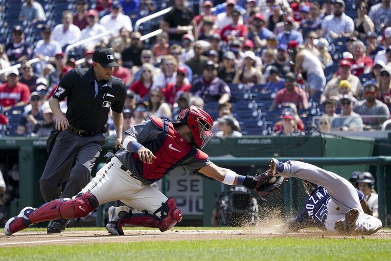 アロザレーナは所属するレイズの開幕13連勝にも貢献　©JIJI PRESS