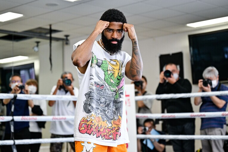 公開練習を異例の短時間で切り上げたスティーブン・フルトン。王者としてモンスターを迎え撃つ　©︎Hiroaki Yamaguchi