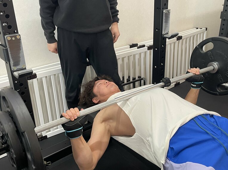 森原の盛り上がる筋肉！　©Takashi Ishizuka