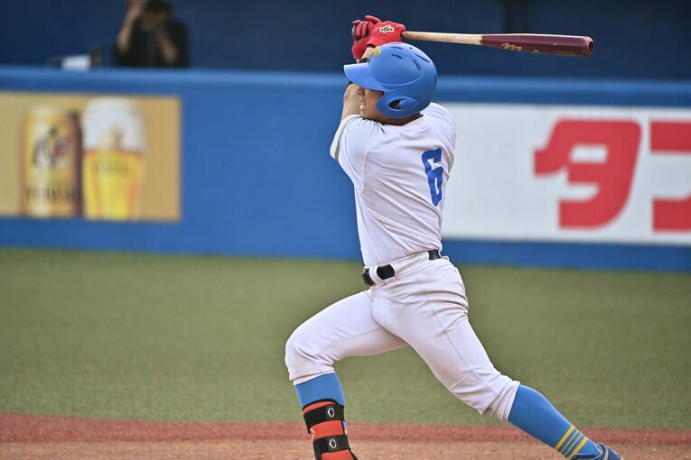 東大のドラフト候補・阿久津怜央。大学2年でアメフトから転部した異色の経歴を持つ　©Hideki Sugiyama