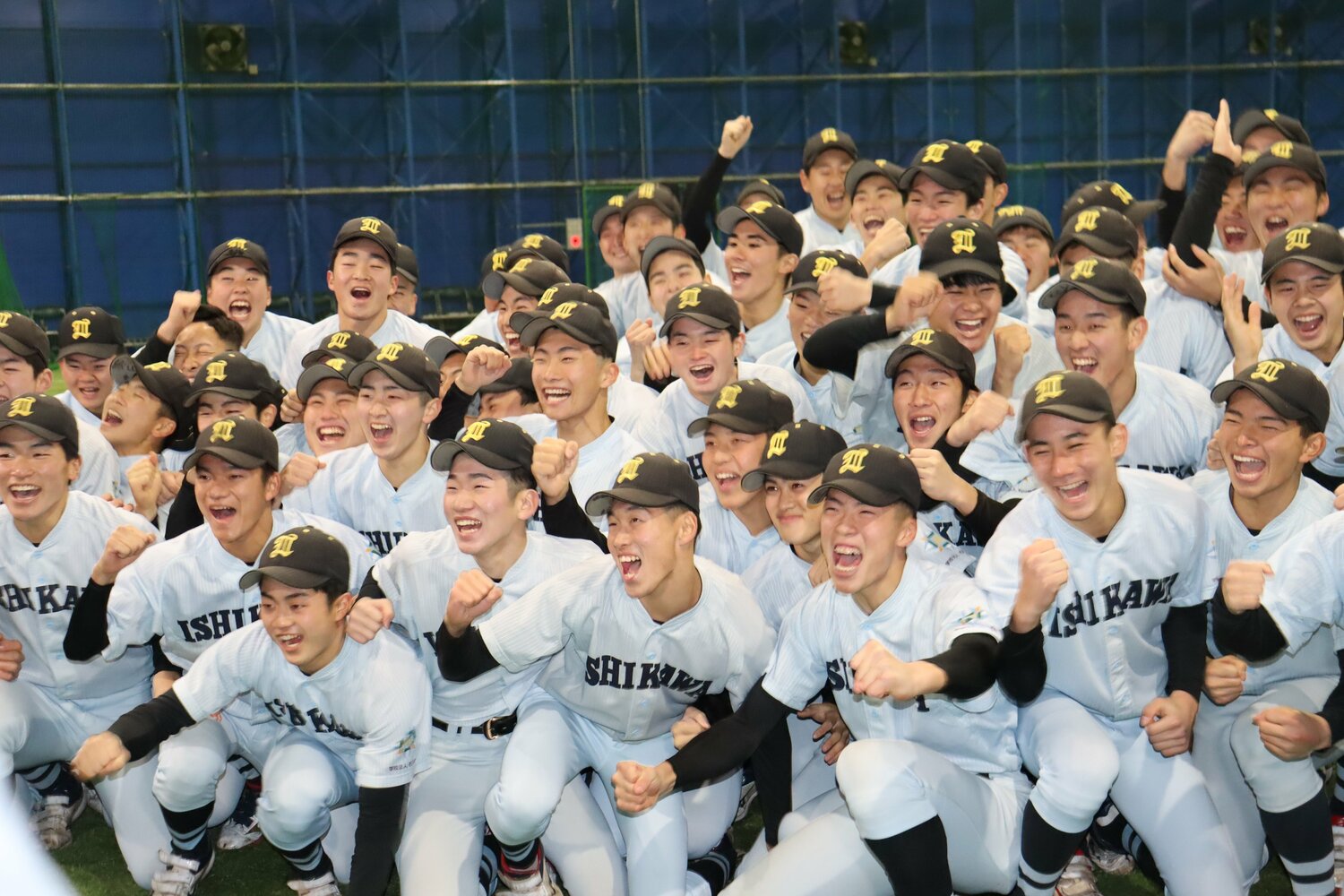 センバツ確定の報を聞き、喜ぶ選手たち　©️Genki Taguchi