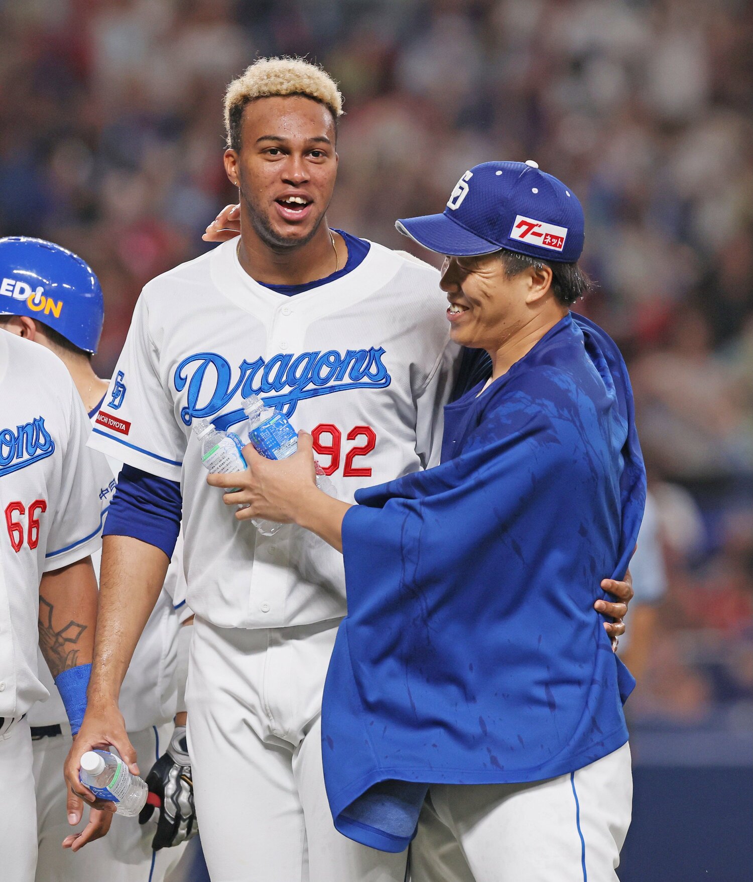 今シーズン、中日で43セーブ。最多セーブのタイトルを獲得したライデル・マルティネス。4年総額50億円以上（推定）の超大型契約で巨人と基本合意した　©JIJI PRESS