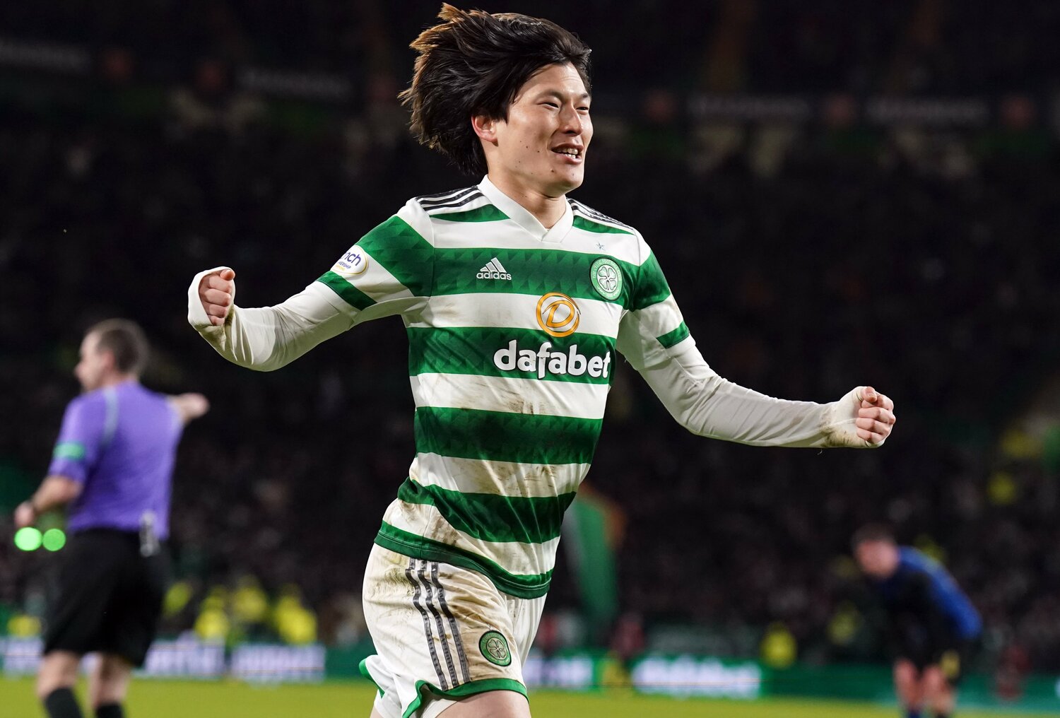 スコットランドの地で活躍を続ける古橋、8日のレンジャーズとの「オールドファームダービー」でも2得点と大暴れ ©JIJI PRESS