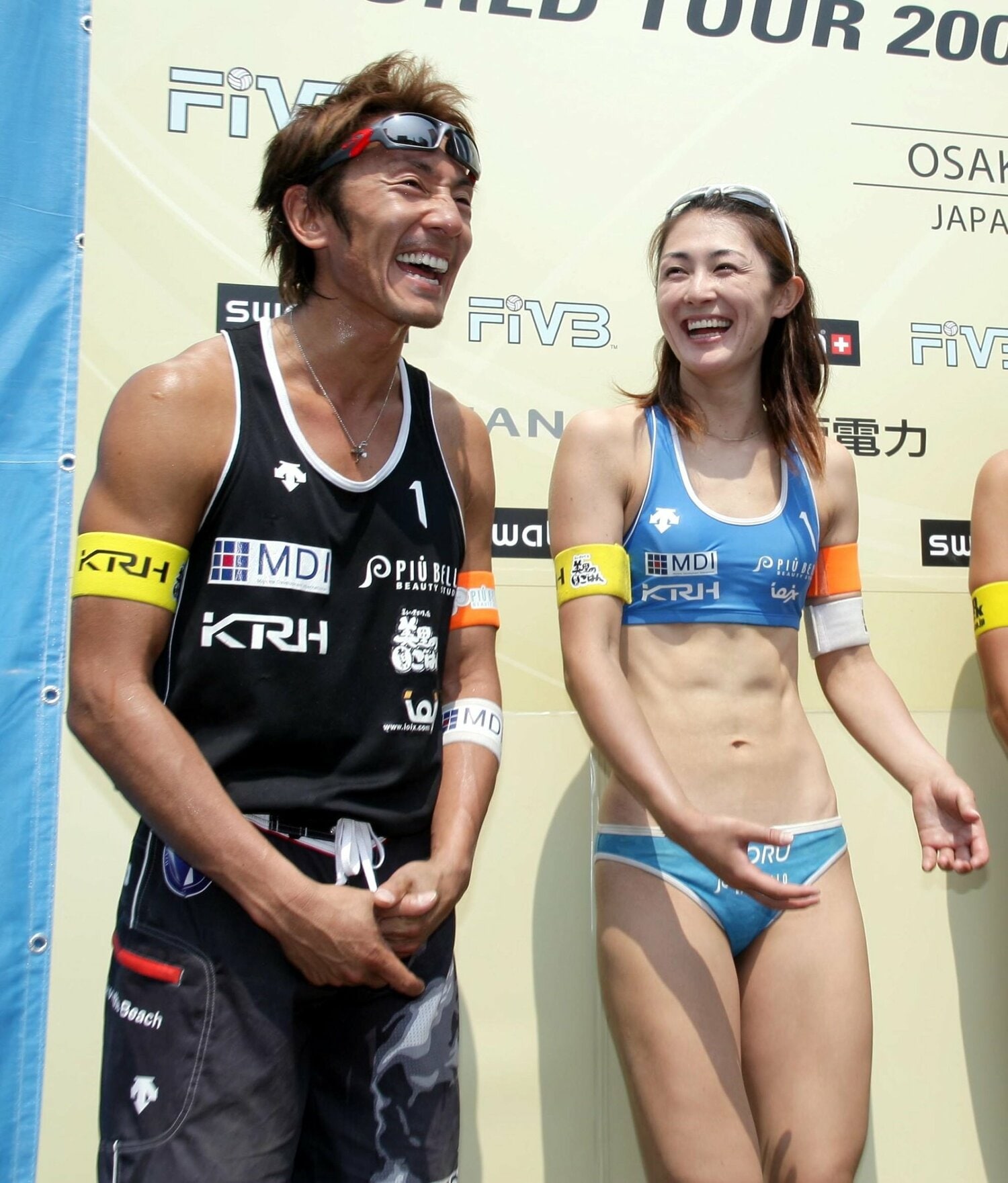 2009年、エキシビションマッチでペアを結成した際の一枚　©Sankei Shinbun