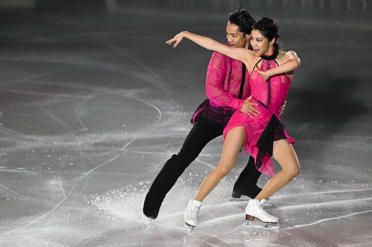 アンコールに応えて、昨季のリズムダンス（RD）曲「ソーラン節＆琴」も披露　©Asami Enomoto