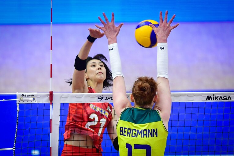 和田由紀子（VNLファイナル準決勝・ブラジル戦）　©︎Volleyball World