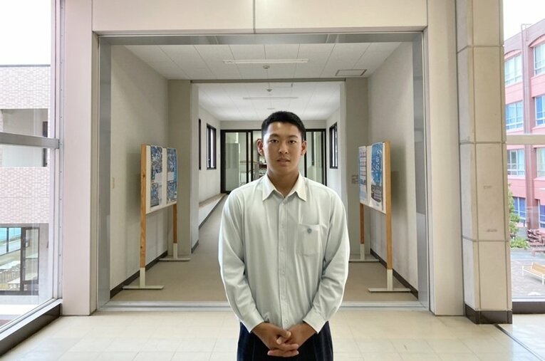 甲子園を湧かせ、主役級の活躍を見せた山田陽翔（近江）。ドラフトを直前に控えた今、近江で過ごした3年間とプロへの思いを聞いた ／ photograph by Number Web