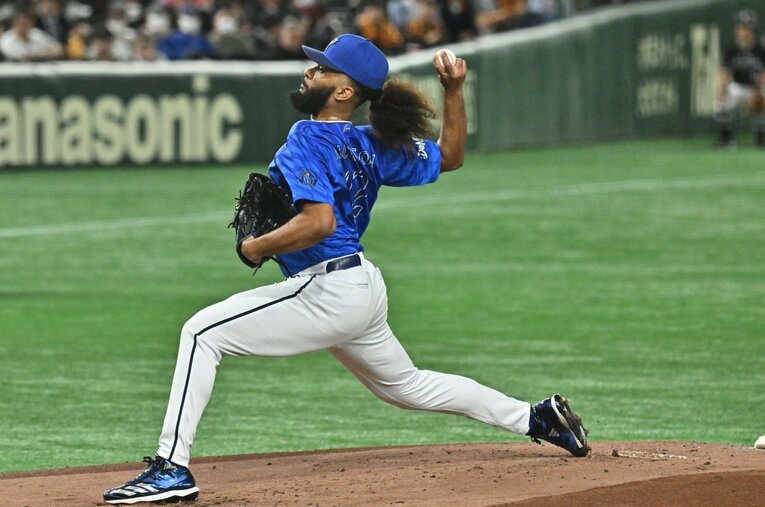 今やDeNA先発陣に欠かせないジャクソン　©Nanae Suzuki