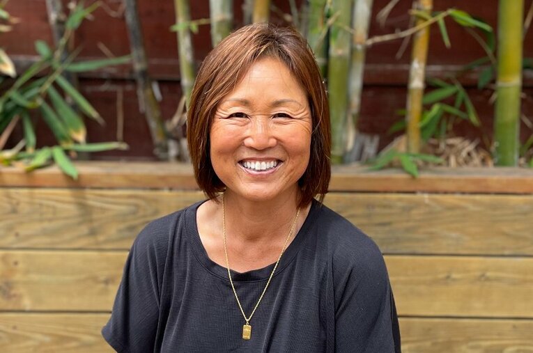 ロサンゼルスの自宅で取材に応じてくれたヌートバー久美子さん　©Aogu Tanaka