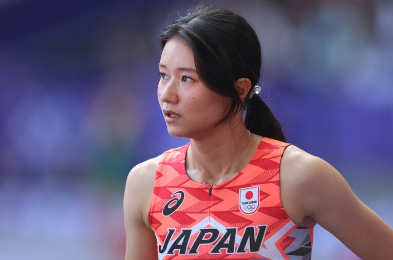 パリで自身初となる五輪の大舞台に挑んだ富士通の田中佑美（25歳）。「40人中39位」からの準決勝進出のウラには様々な葛藤もあった　©AFLO