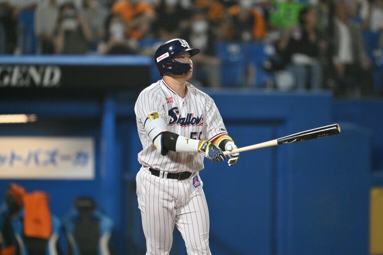 バースの記録に並ぶ54号本塁打の瞬間　©︎Hideki Sugiyama