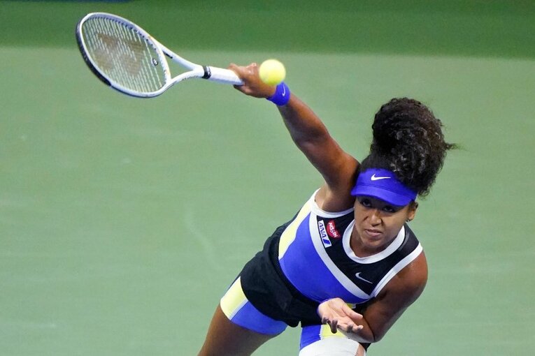 最後は、サービスキープのラブゲームで勝利を掴んだ大坂なおみ。 ／ photograph by AFLO