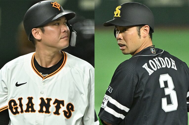 坂本勇人と近藤健介。それぞれ安打数、通算打率で特筆すべき成績を残す2人の今季はどうなるか ／ photograph by Hideki Sugiyama