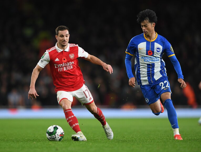 ブライトンで出場機会を増やしている三笘　©︎Getty Images