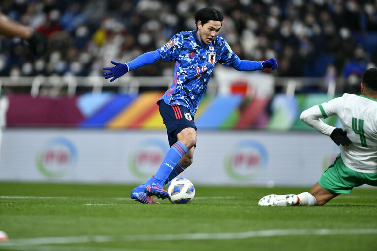 サウジアラビア戦、南野拓実のゴールシーン　©Takuya Sugiyama/JMPA