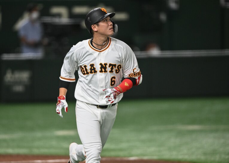 7月7日に仙腸関節炎で登録抹消、現在離脱中の坂本勇人　©︎Nanae Suzuki