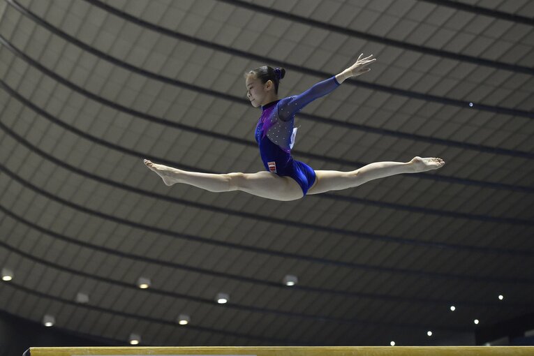 2015年、高校1年生で出場したNHK杯　©Getty Images