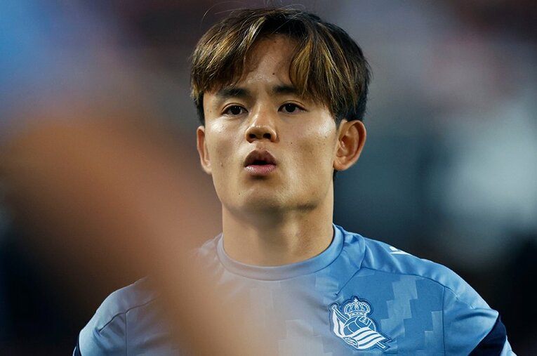 ソシエダ在籍4シーズンで3度目の開幕戦ゴールとなった久保建英。ただそれ以上にメディアの注目は「移籍の噂」か ／ photograph by Daisuke Nakashima