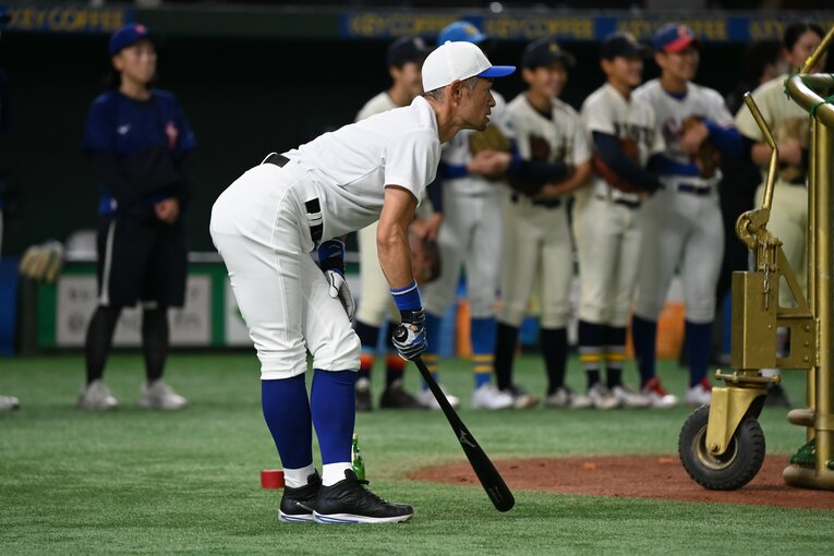 試合前のイチロー　©Naoya Sanuki