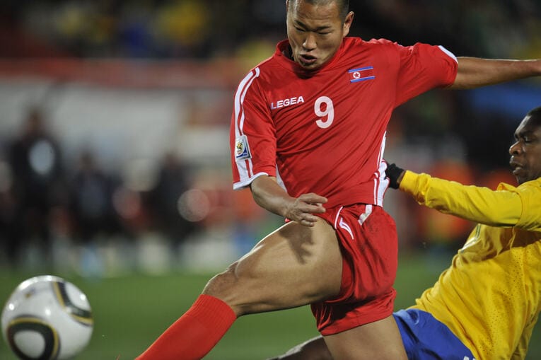 2010南アフリカワールドカップ、ブラジル戦にて　©Takuya Sugiyama/JMPA