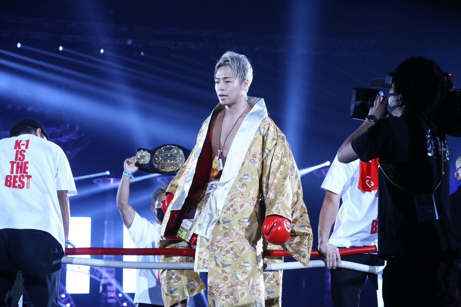 楽しみとしながらもベルトを守る覚悟を口にした　©︎K-1