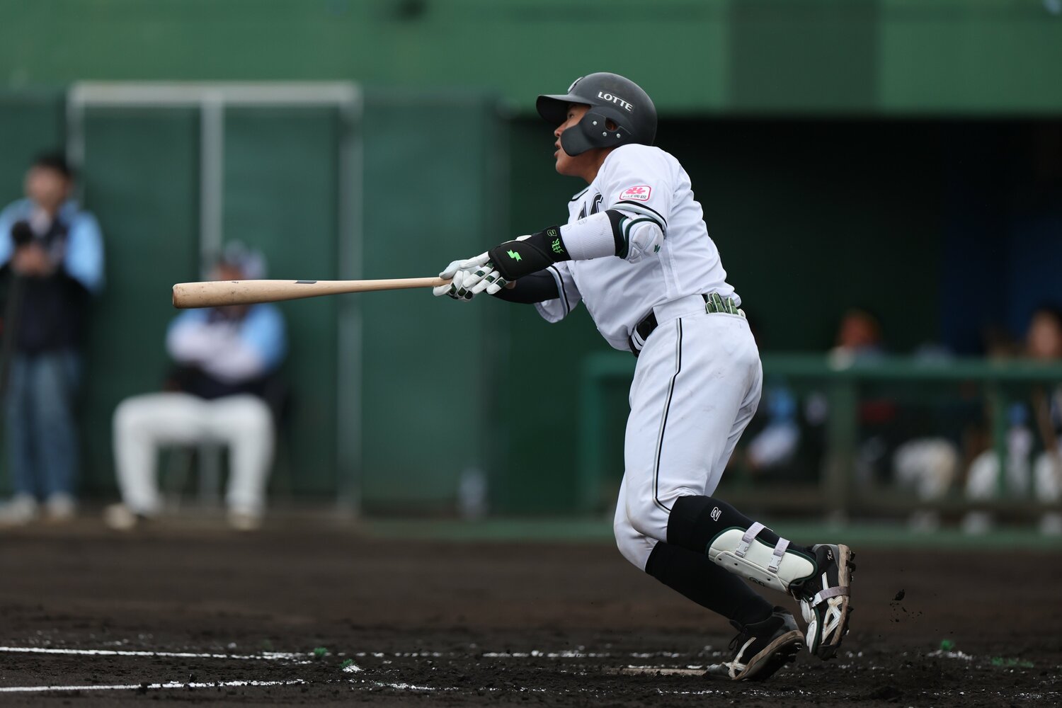 打撃強化が実り鋭い打球が増えた松川 ©︎Chiba Lotte Marines