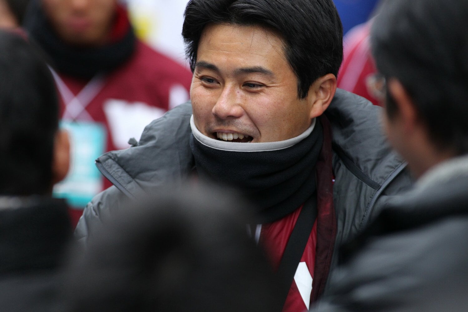 2011年、箱根駅伝を制して大学駅伝三冠を達成した早稲田大学の渡辺康幸監督　©Shigeki Yamamoto