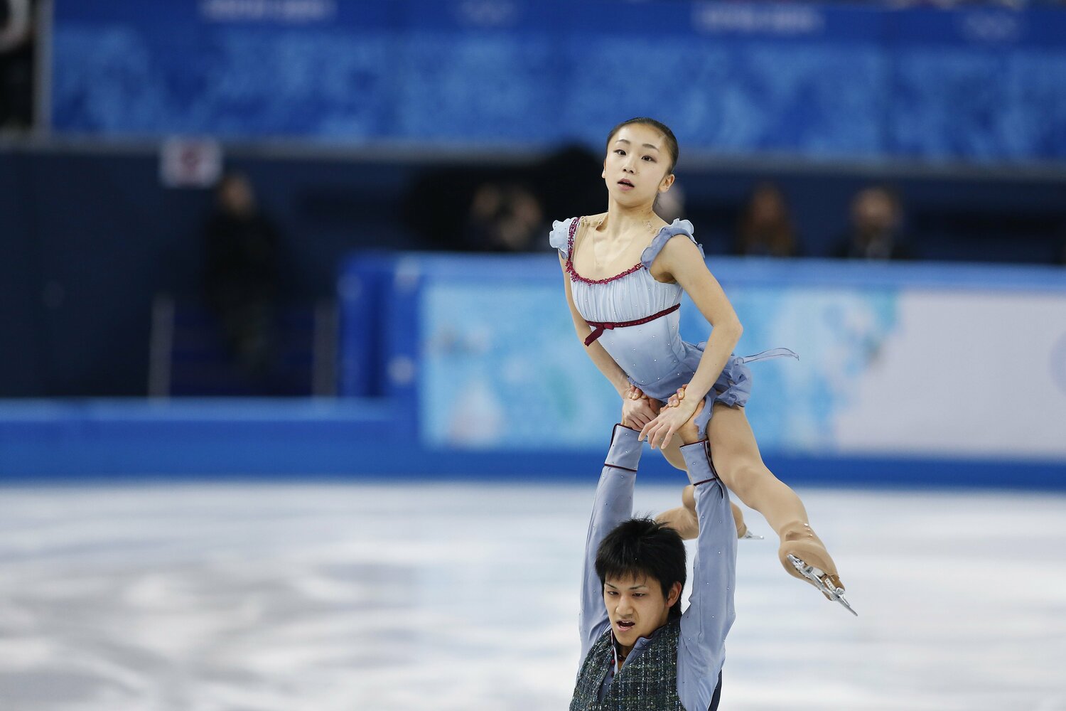 ソチ五輪、木原龍一と演技する高橋成美　©JMPA