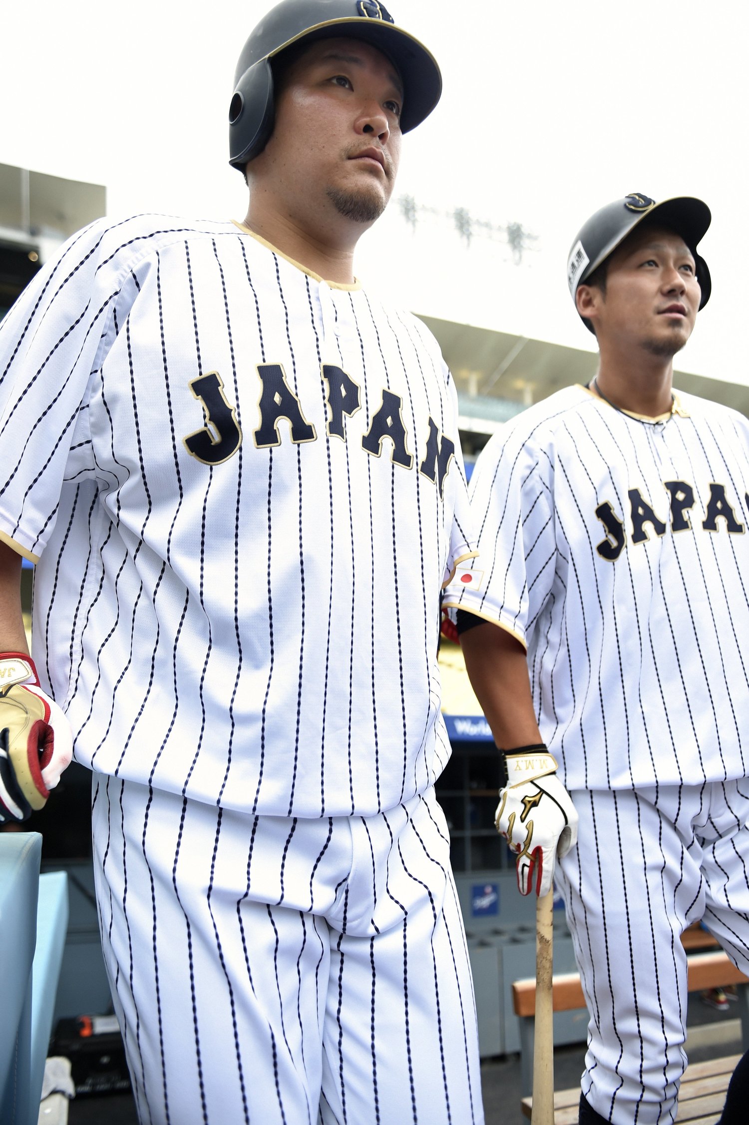 日本代表チームでの筒香（左）と中田翔　(C)Naoya Sanuki