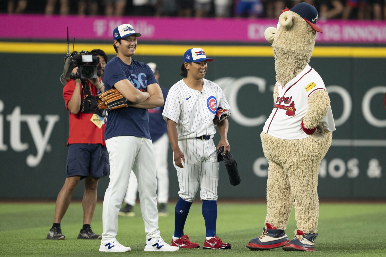 大谷と楽しそうに談笑するシーンも ©Getty Images
