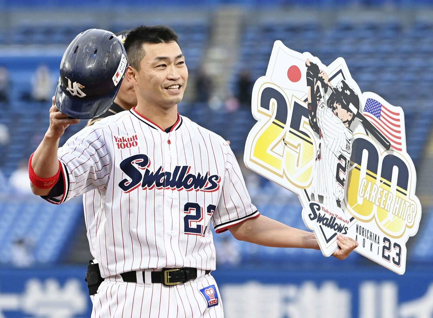 5月26日には日米通算2500本安打を達成した青木。過去にはヤクルトで2度シーズン200本安打以上を記録。首位打者を3度獲得している