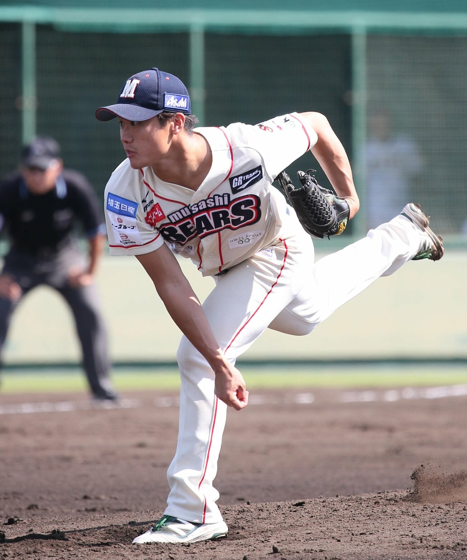 独立リーグ（埼玉武蔵ヒートベアーズ）時代の安河内 ©Sankei Shimbun